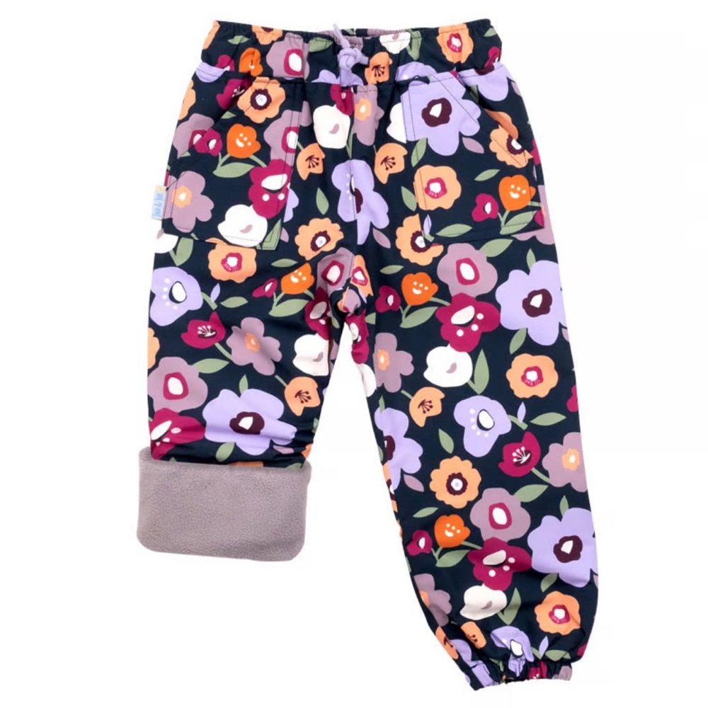 Floral Print Kids Waterproof Rain Pants